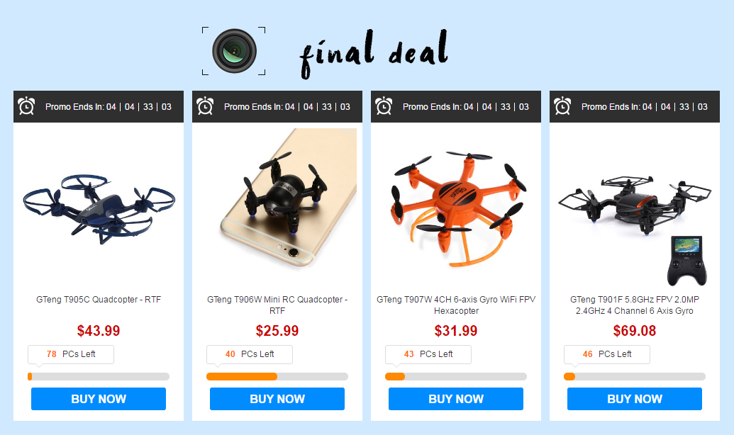 Gteng drone deal - Gearbest : GTeng Brand Sale of One Hour Seckill Save Up to 50% Off