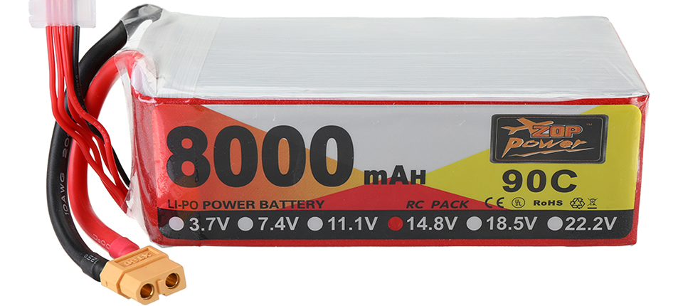 13 14 - ZOP Power 14.8V 8000mAh 90C 4S LiPo Battery