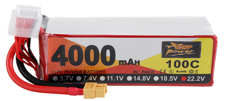 15 13 - ZOP Power 22.2V 4000mAh 100C 6S LiPo Battery