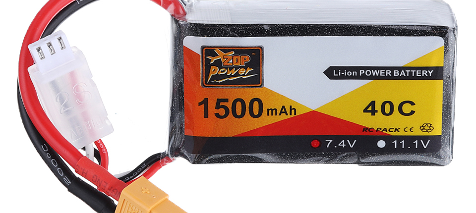 30 11 - ZOP Power 7.4V 1500mAh 40C 2S LiPo Battery