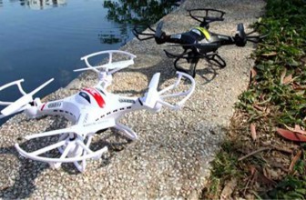 JJRC H8C Drone outdoors test and inboard videos